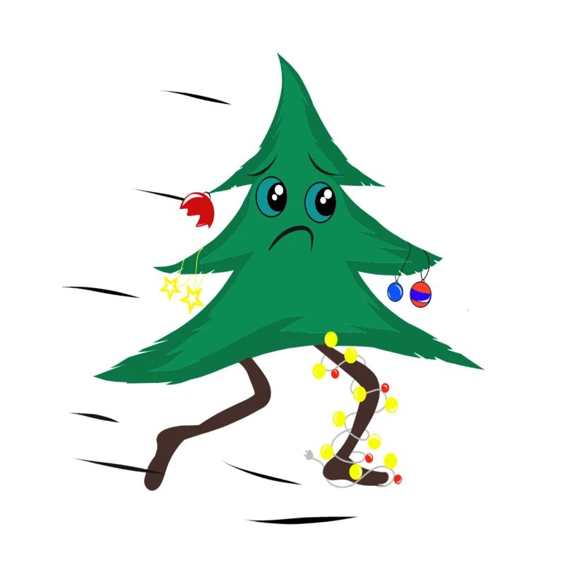 Running Christmas tree