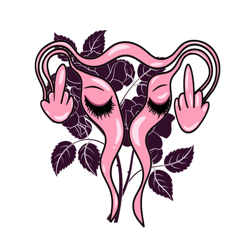Mittelfinger Uterus Gebärmutter Pro-Choice
