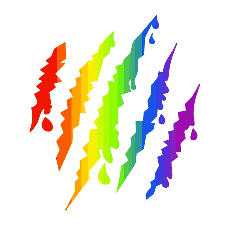 Pride LGBTQ Rainbow Scratch Mark