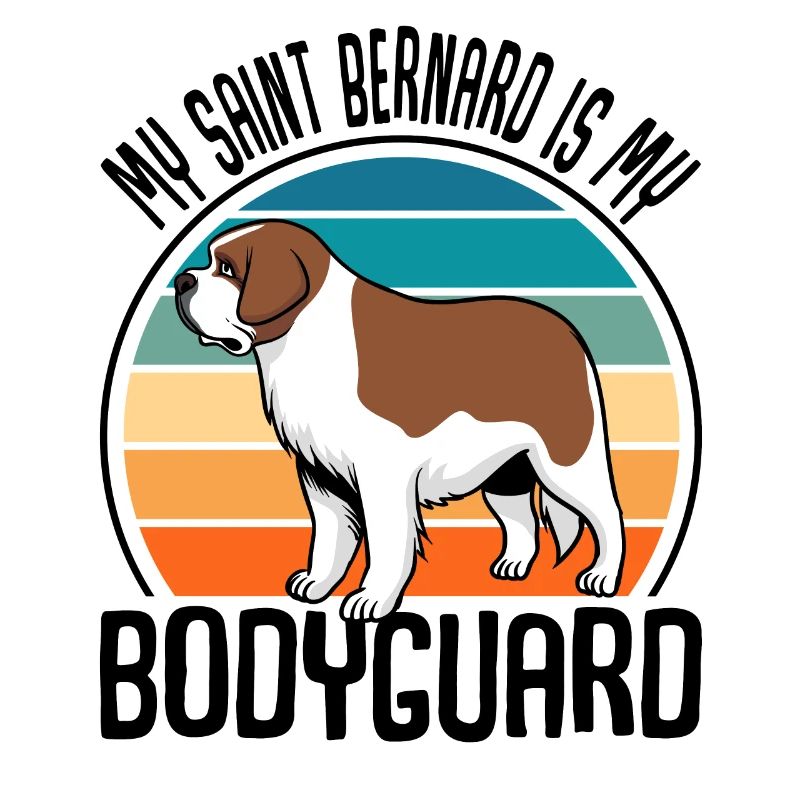 Mon Saint Bernard est mon chien garde du corps Saint-Bernard