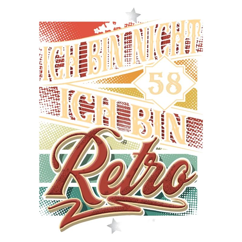 58. Geburtstag Retro Vintage