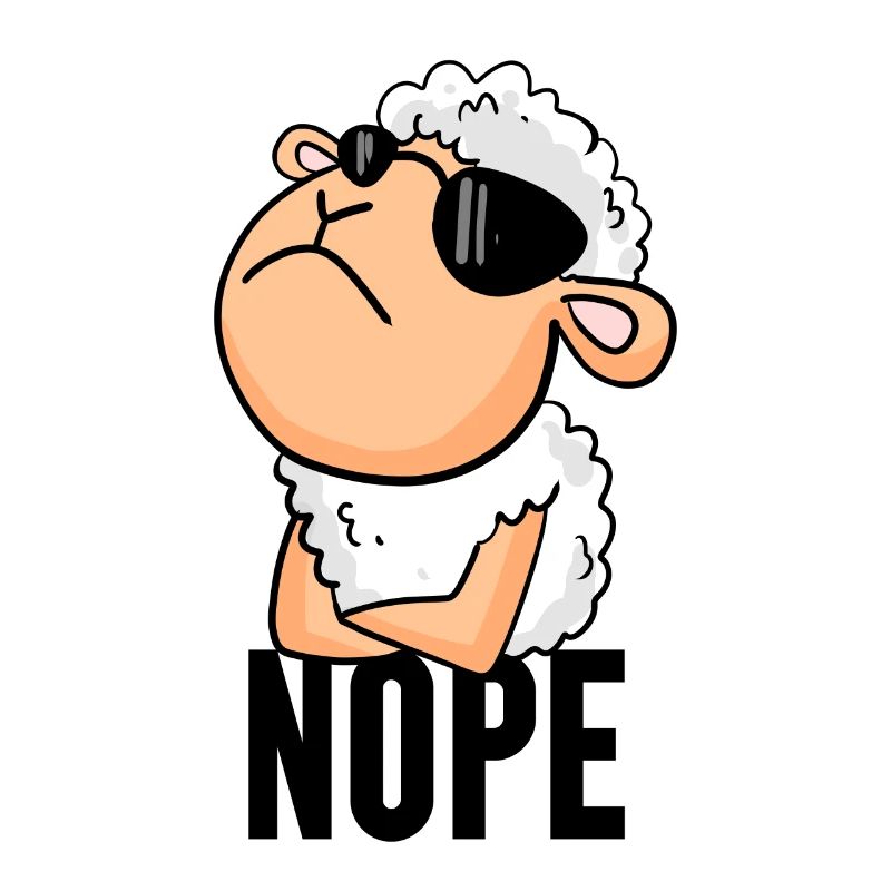 Mouton nope drôle