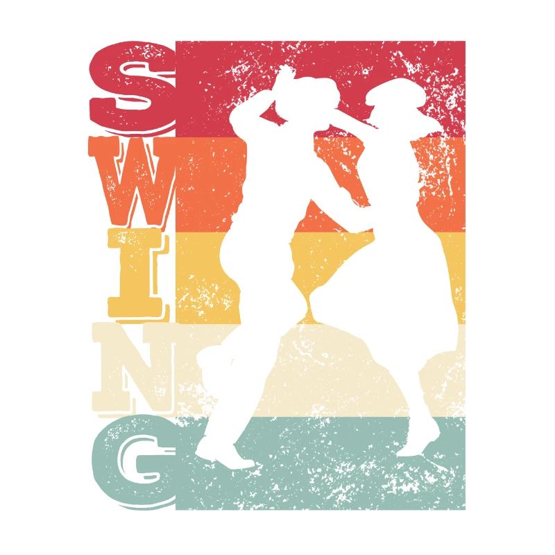 Boogie Woogie Swing Dancing Retro Colors Vintage