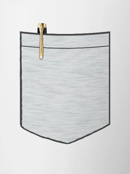 Chest pocket with ballpoint pen