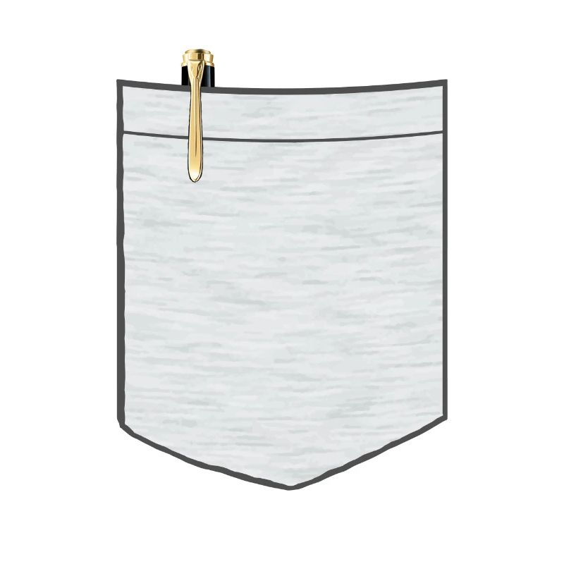 Brusttasche mit Kugelschreiber