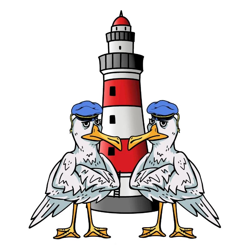 Maritim Möwen Seevögel Leuchtturm Küste Seevogel