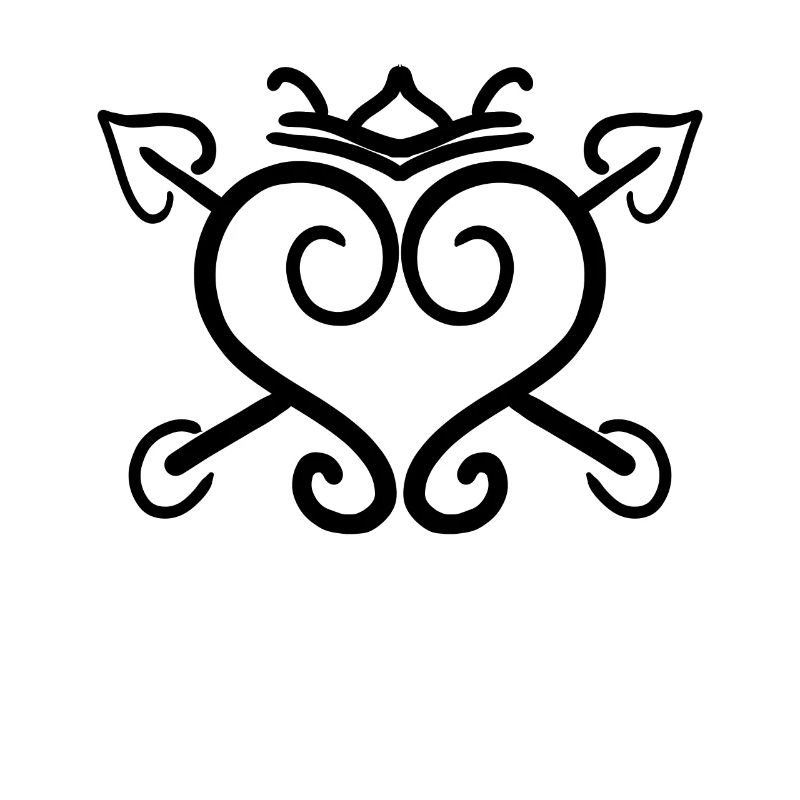Symbole de couronne de flèche de cœur