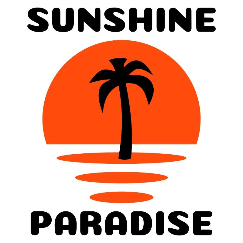 Soleil, paradis (Demi-soleil, Palmier)