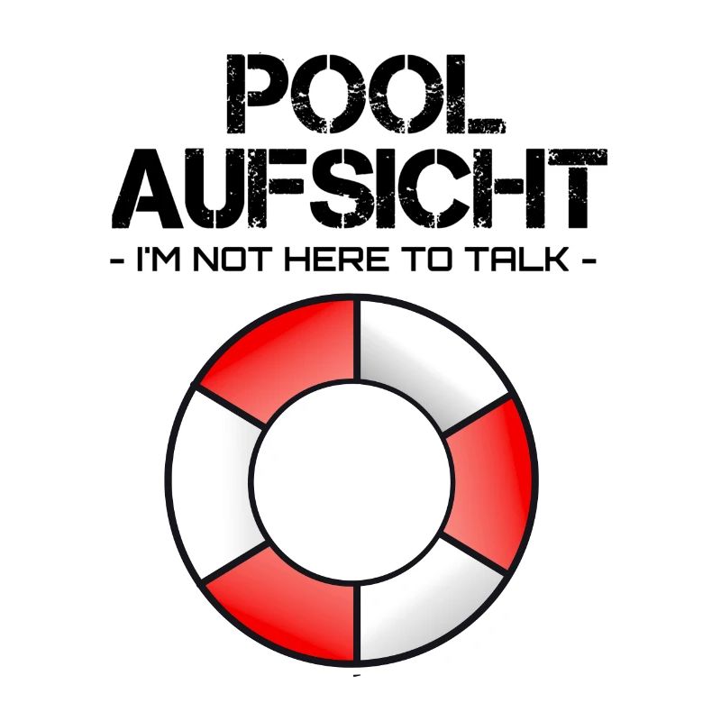 Pool Aufsicht mit Rettungsring