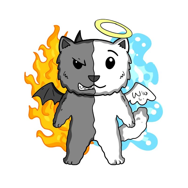 Cat Cat Breed Persian Cat - Angel and Devil