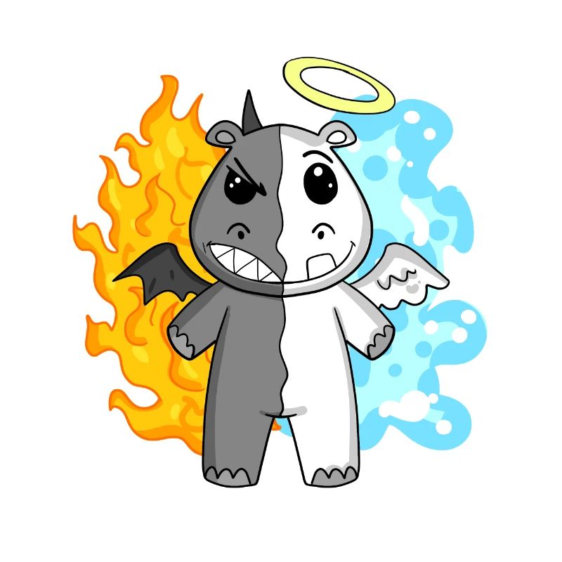 Hippopotamus - Angel and Devil