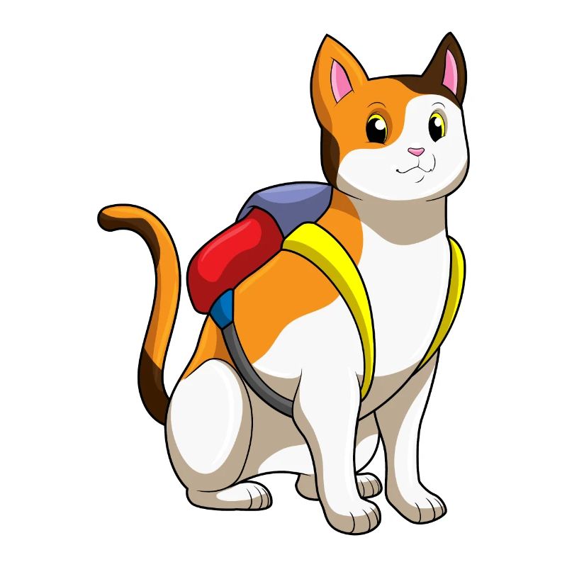 Chat avec cartable