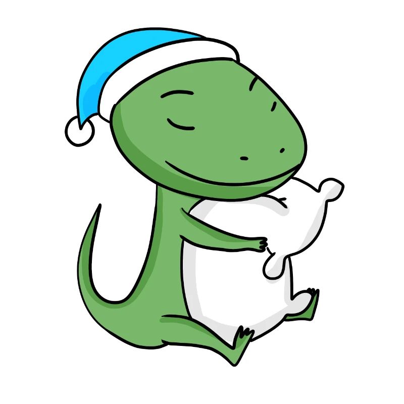 Lizard with pillow and sleepyhead