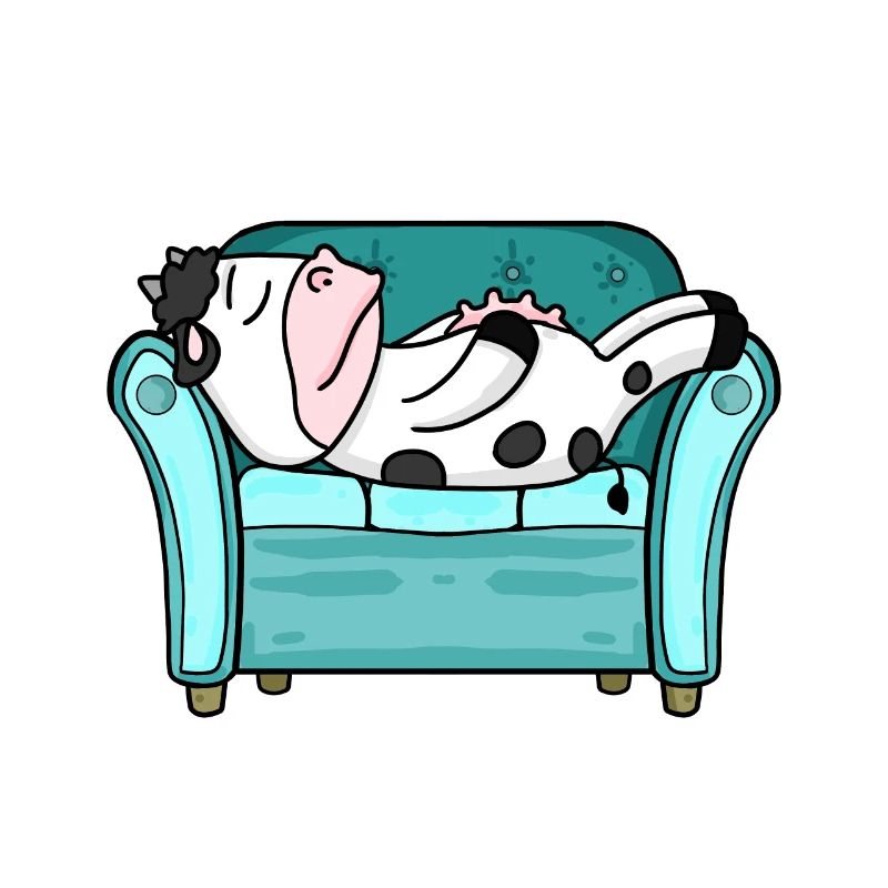 Lit de vache Couché Sommeil Sommeil