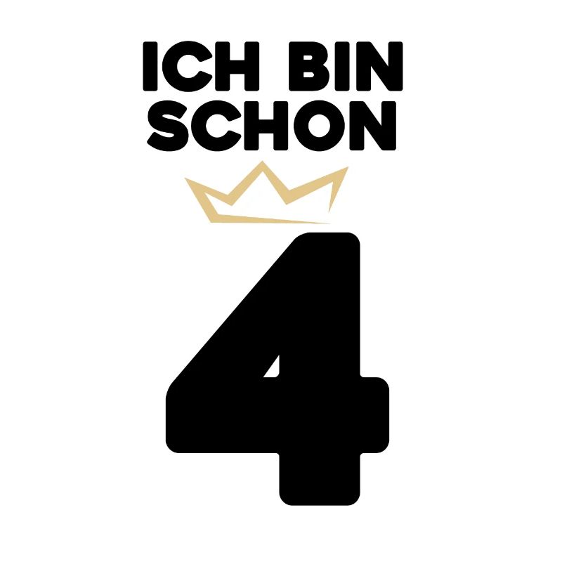 4 Geburtstag - 4 Jahre mit Krone