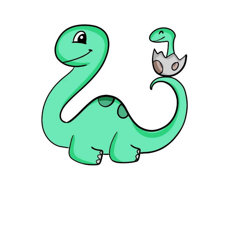 Dinosaure avec bébé dinosaure