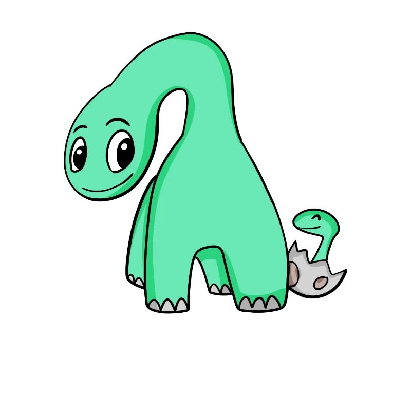Dinosaure avec bébé dinosaure