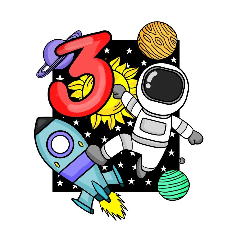 3 ans Jeune astronaute