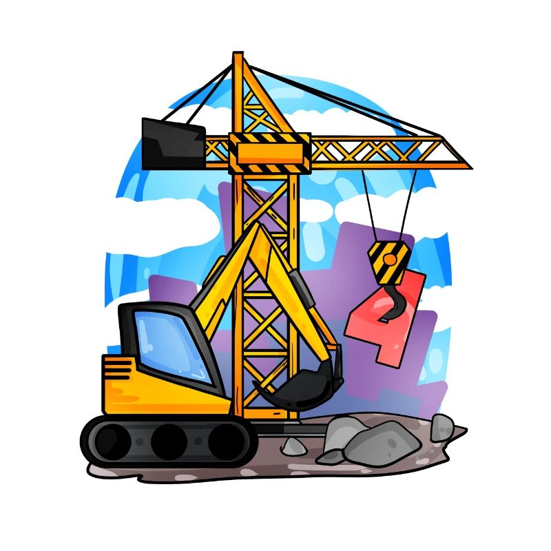 4. Geburtstag 4 Jahre Kran Baustelle Bagger Junge