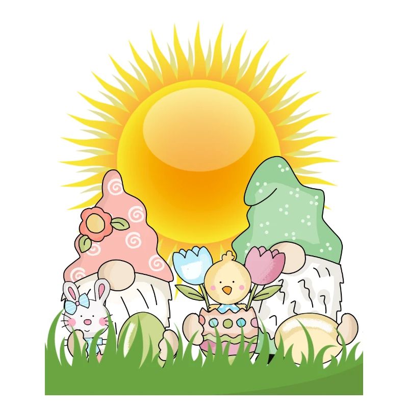 Pastel Easter Garden Sunrise