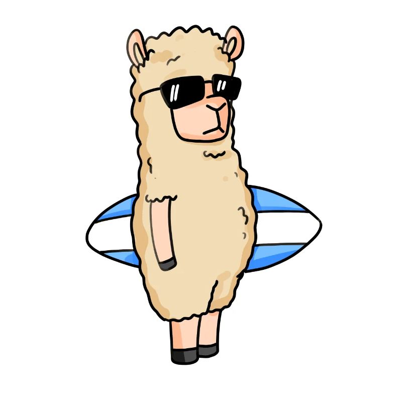 Surfboard Alpaca Surfing