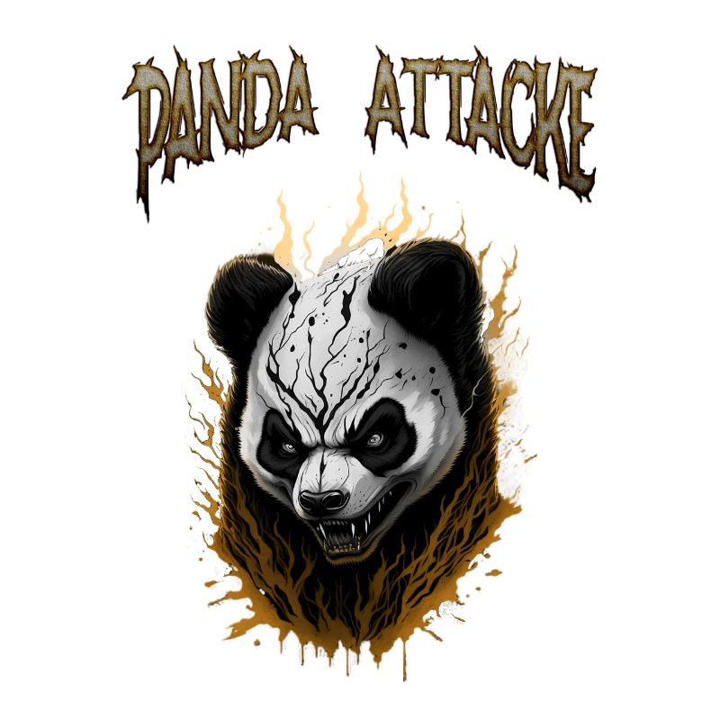 Dunkler Panda Angreifer Design