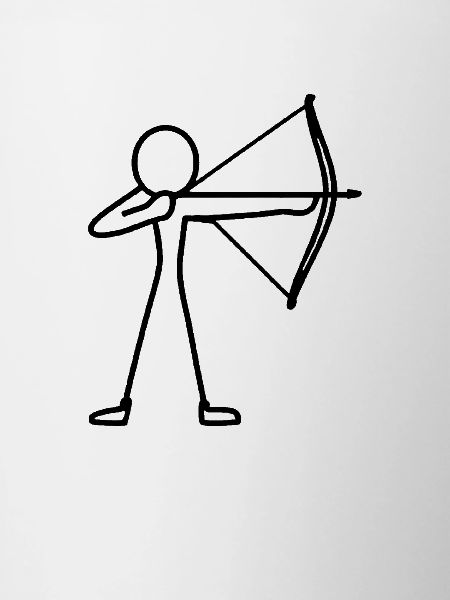 Stick figure bow archery archer