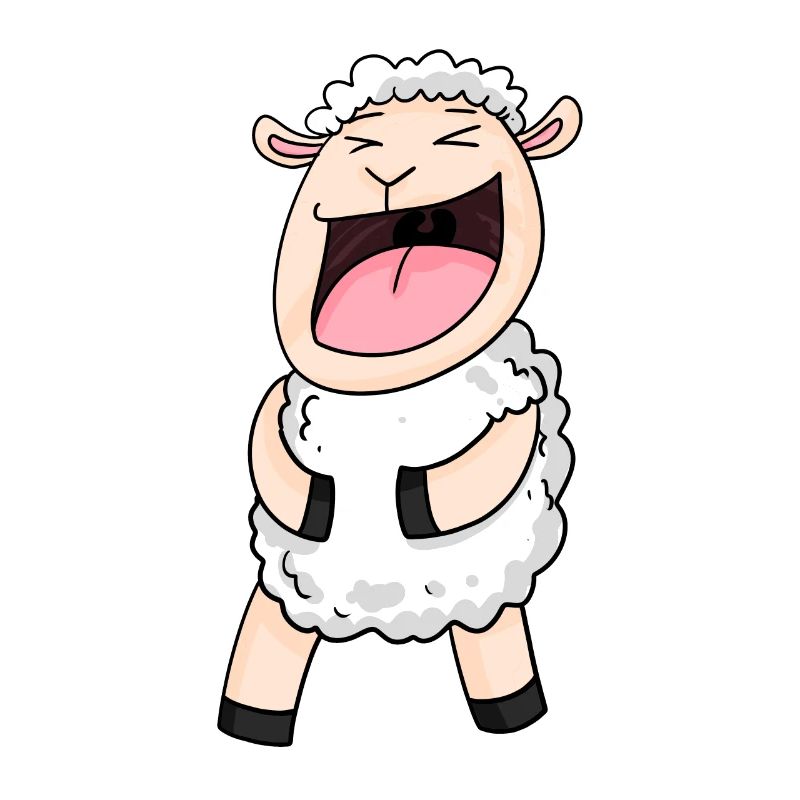 Sheep laughs