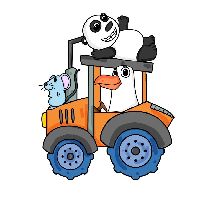 Tractor Tractor Cute Animals