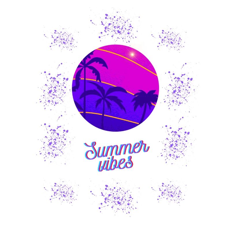 Sommer Vibes Neon Design