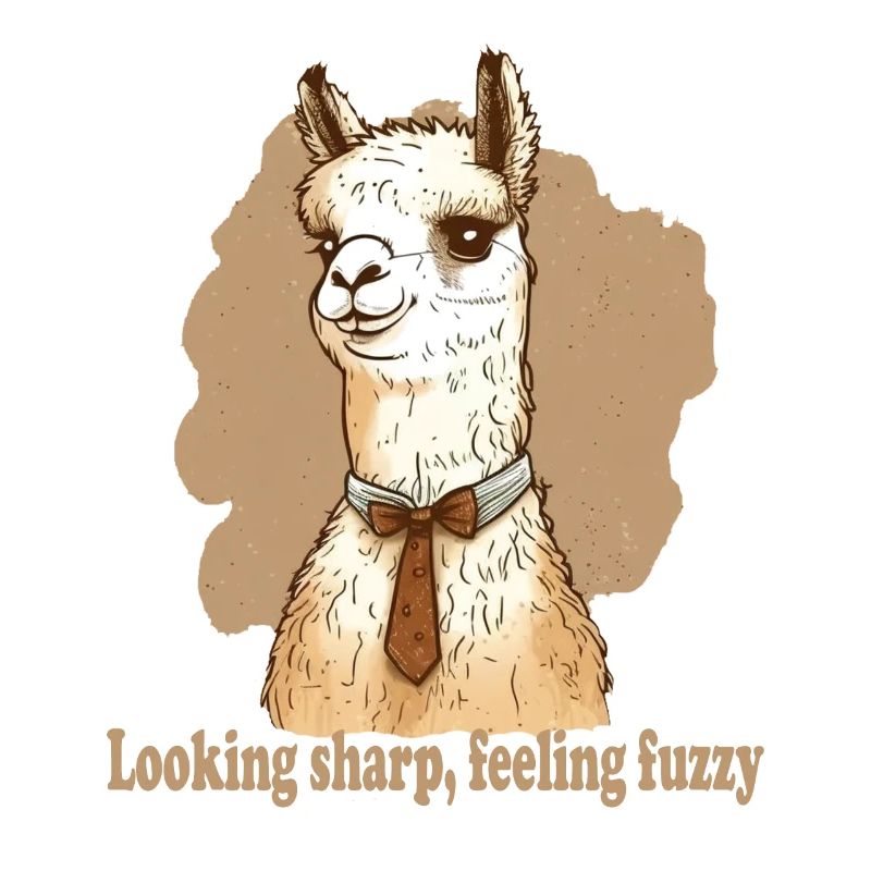 Looking sharp feeling fuzzy llama