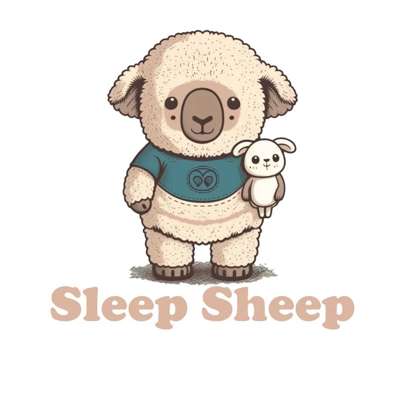 Sleep sheep with cuddly toy