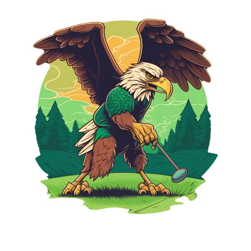 Golf-playing eagle