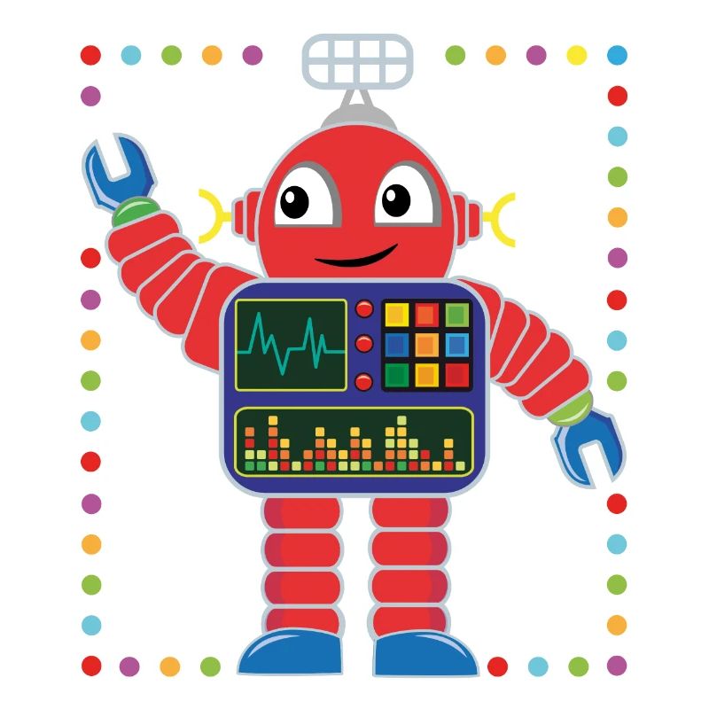 Kleiner bunter Roboter