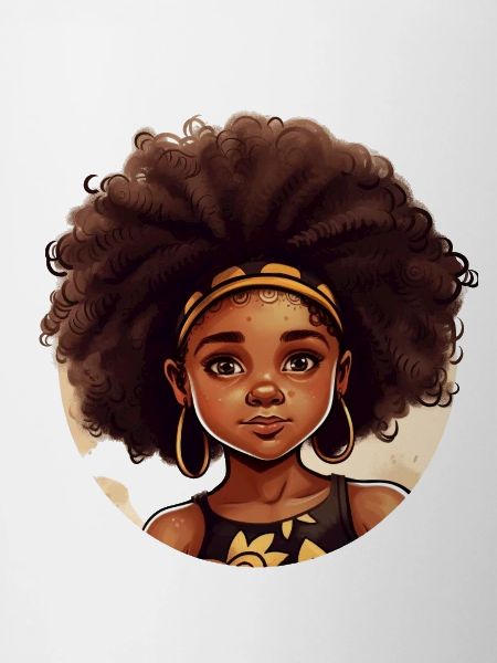 Powerful Afro Heroine Illustration