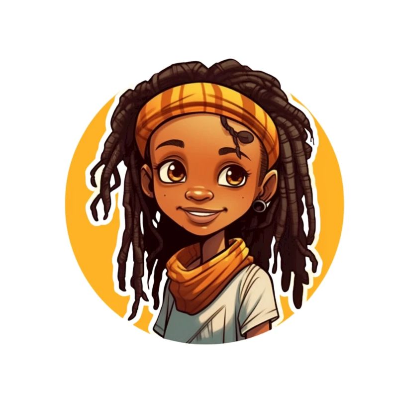 Casual dreadlocks style with colorful headgear