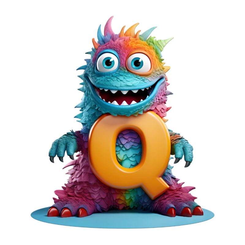 Rainbow Monster with Q