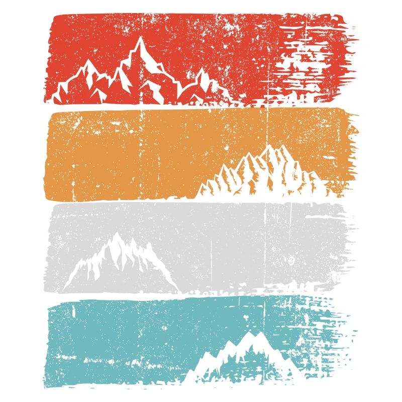 Terrassierter Peak Sunset Stripe