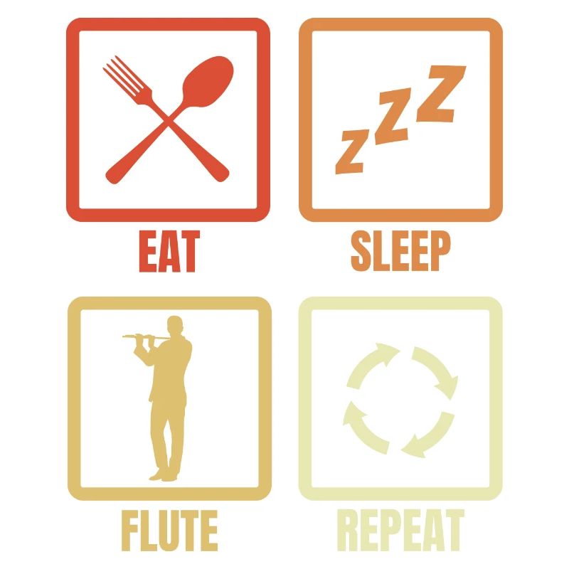 Manger Sommeil Flûte Répéter