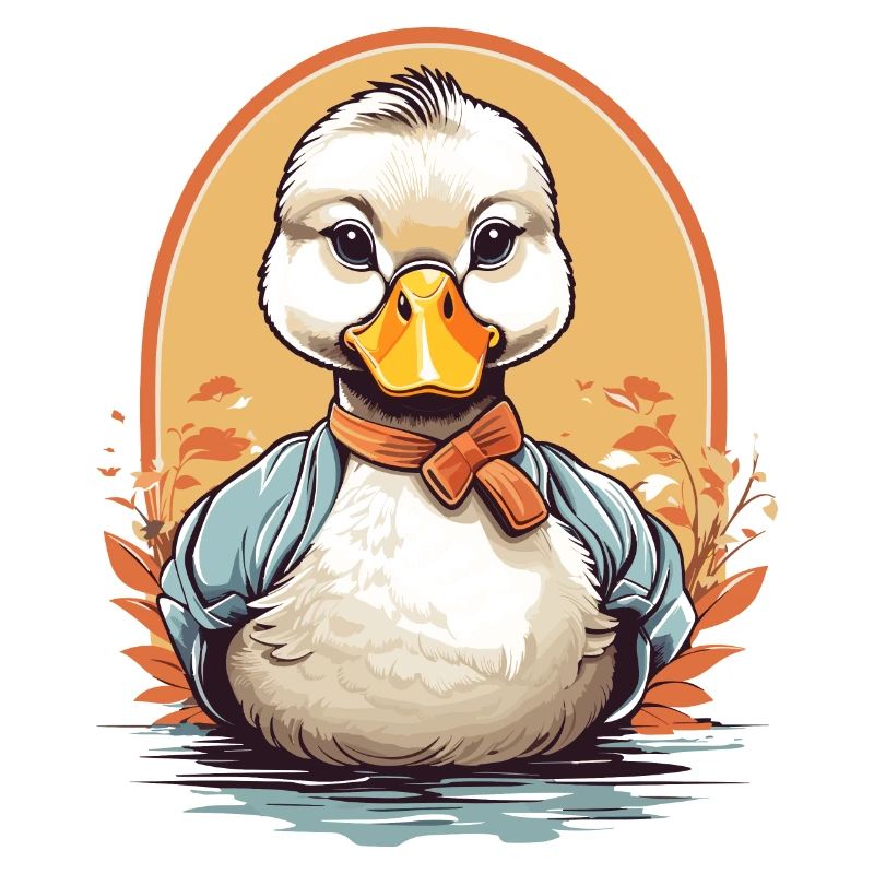 Canard mignon avec noeud