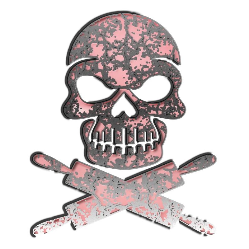 Skull skull with dough rolls