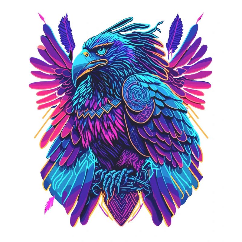 Neon Adler Synthwave Adler
