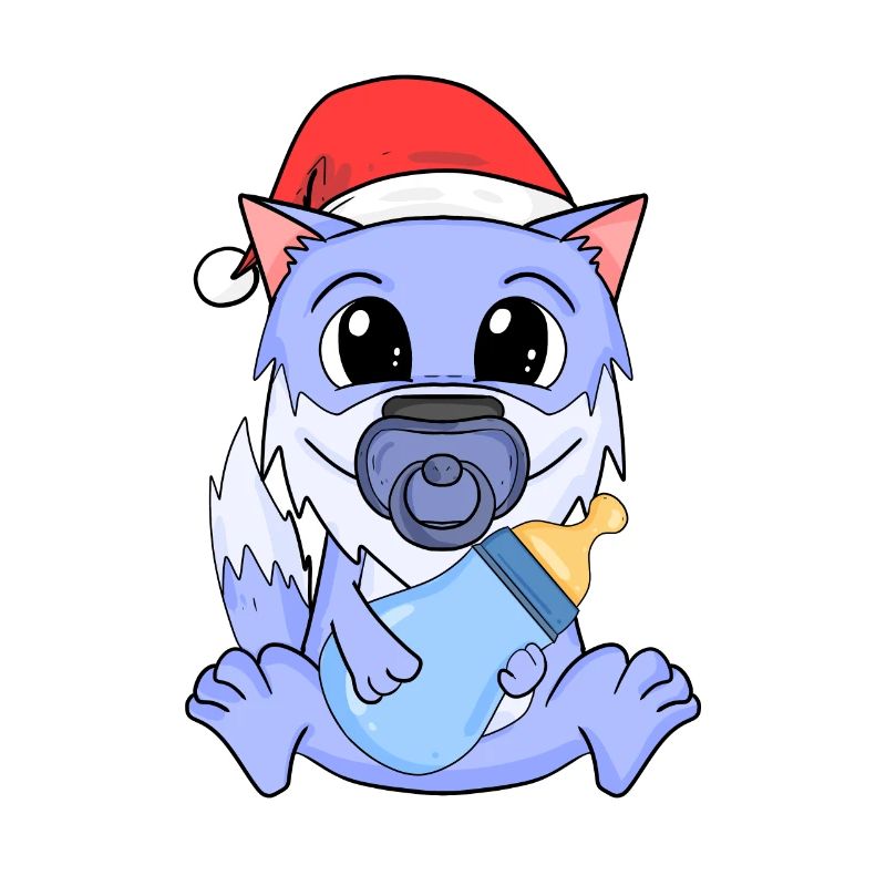 Bébé loup Noël