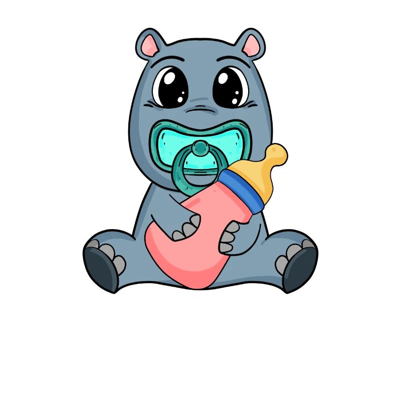 Motif de bébé hippopotame