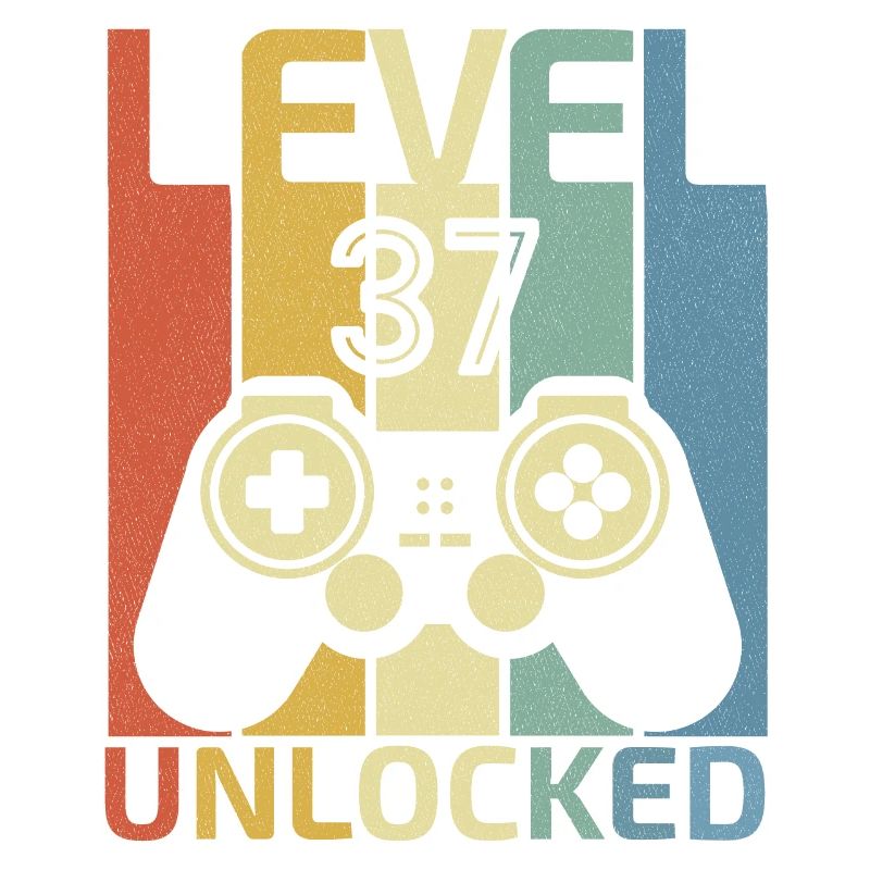 Level 37 freigeschaltet Lustiger Videospieler 37. Geburtstag
