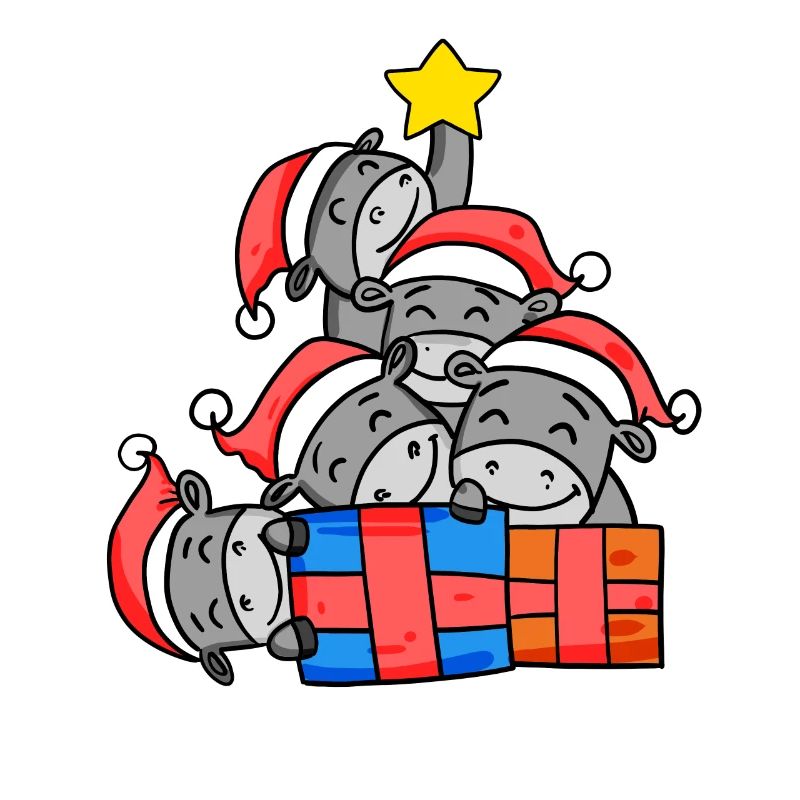 Donkey Christmas Tree Christmas