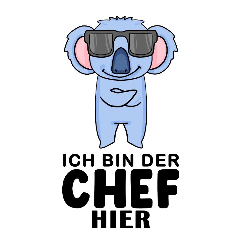 Chef Spruch mit Koala Motiv