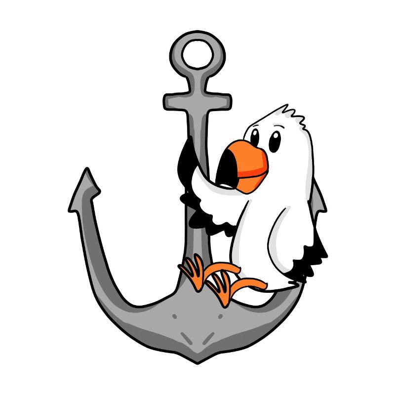 Anker Möwe Motiv