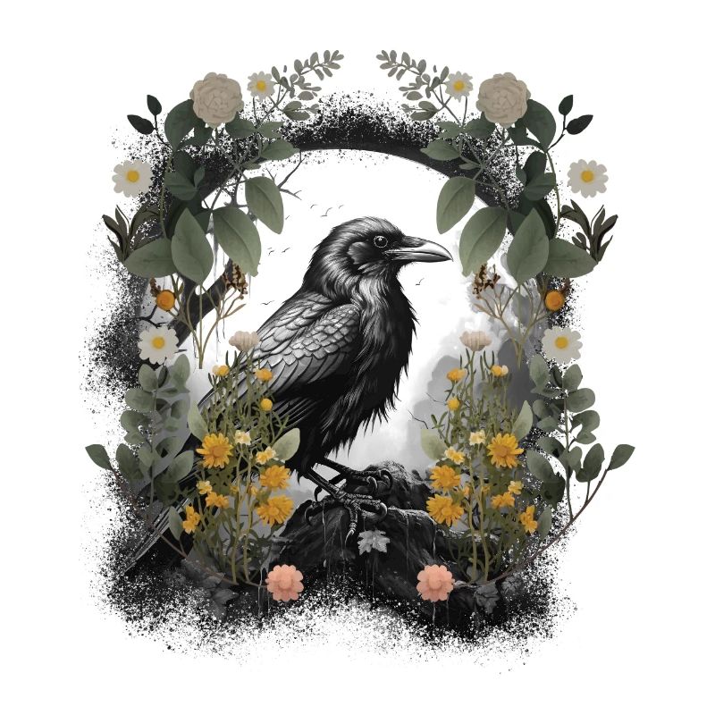 Raven, Nature, Flowers, Crow, Ravens, Crows, Dark Spring