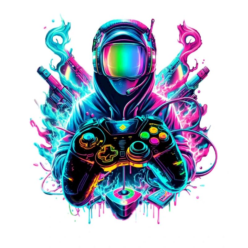Gamer Synthwave Gaming Enthusiast